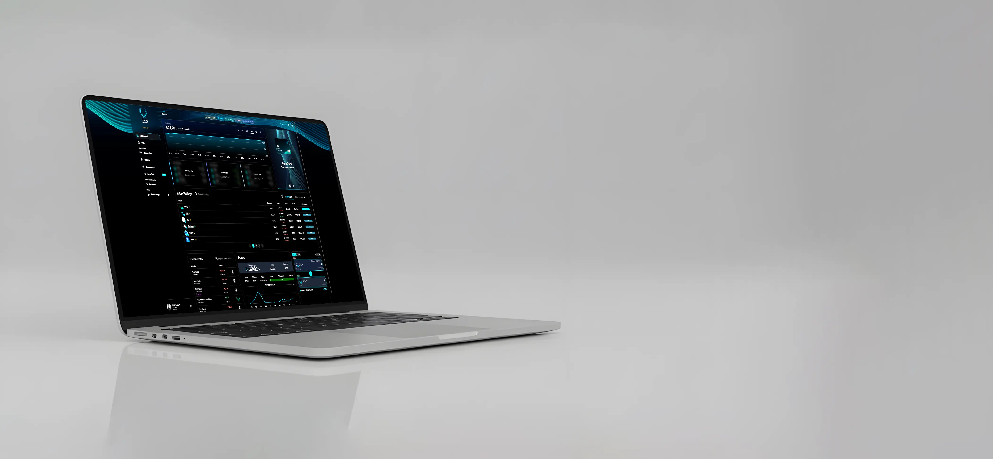 Gero Dashboard interface showing Cardano Wallet